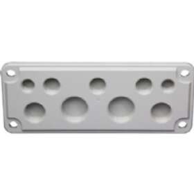 Fibox 280mm Flange med gevind til kasseside med skruer 2 x M16 3 x M20 2 x M25 2