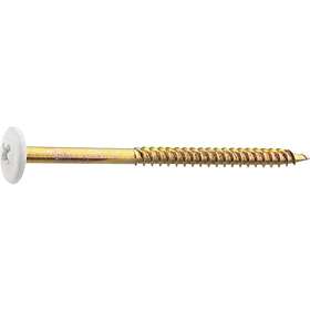 Grabber Plåt och montageskruv vitlackerad 4,2x65mm 100-pack