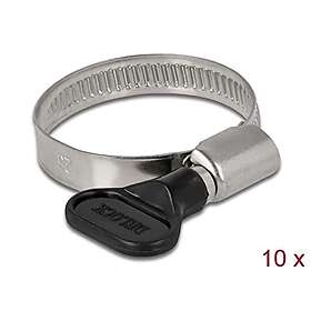DeLock Slangklämma med vingmutter 25–40 mm, 10 stycken svarta
