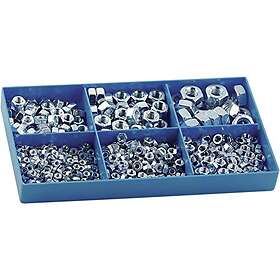 M3 838796 sortiment - M10 DIN 934 galvaniserat stål 615 delar