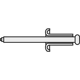 Toolcraft 521641 Blindnitter (Ø x L) 3 mm x 7 mm Stål Aluminium 10 stk
