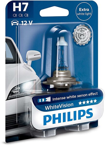 Philips Halogenlampa WHITEVISION 12V H7 55W - Hitta bästa pris på Prisjakt