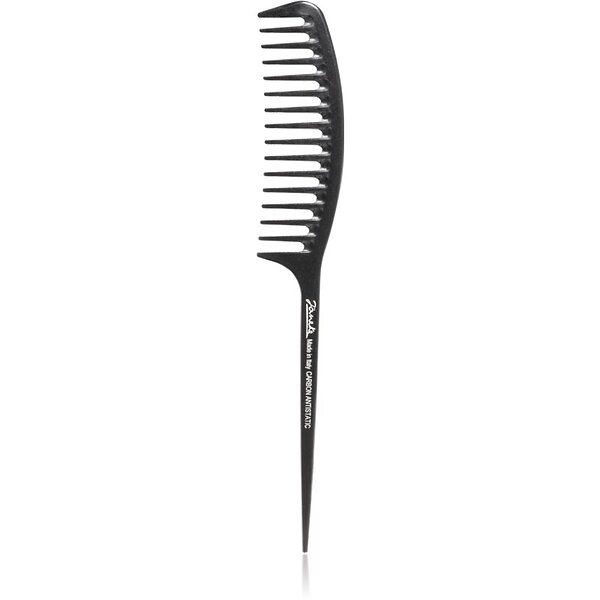 Janeke Carbon Fibre Fashion Comb with a long tail an ...