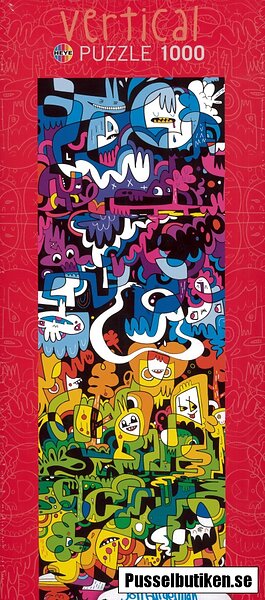 Heye 29456 – Vertikal Puzzle 1000 Teile Doodle World Von Jon Burgerman, Buntes Strichzeichnungs-Motiv Heye 29456 – Vertikal Puzzle 1000 Teile Doodle World Von Jon Burgerman, Buntes Strichzeichnungs-Motiv