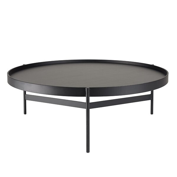Macabane Table basse ronde Noir 102x102cm piètement  ...