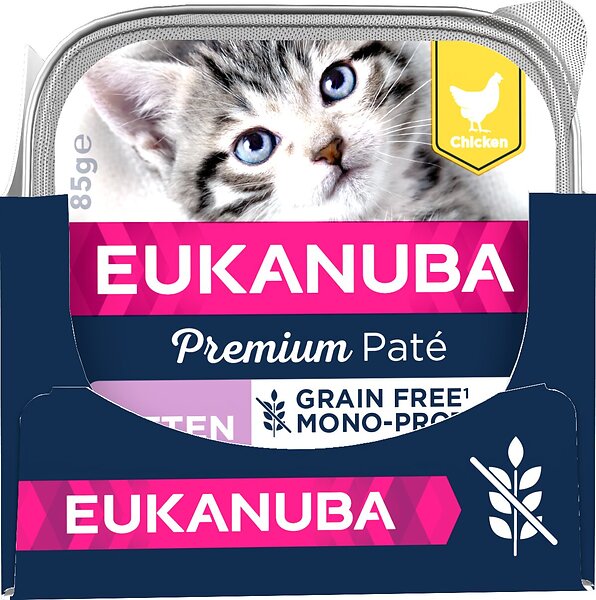 Eukanuba Grain Free Kitten Chicken Paté Mono Kattfod ...