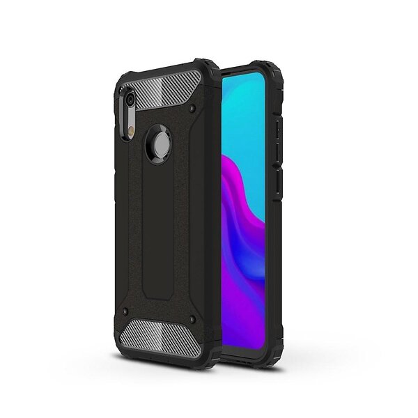 Cover Huawei Y6s Dedux Tough Armor Series: Resistente, Anti-graffio E Con Pratico Cavalletto. Protezione Militare In Un Design Sottile. Colore Nero.