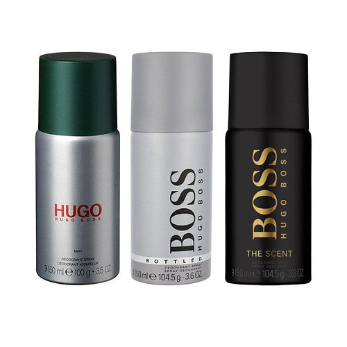 Hugo Boss Bottled + Man + The Scent Deo Spray 3-pack