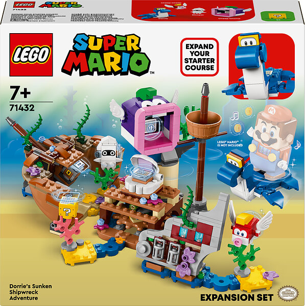 LEGO Super Mario 71432 Dorrie's Sunken Shipwreck Adv ...