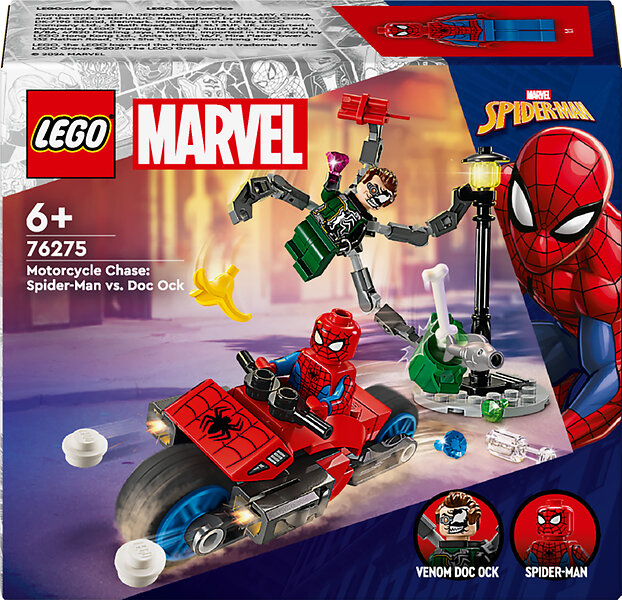 LEGO Super Heroes Marvel 76275 Motorcykeljakt: Spide ...