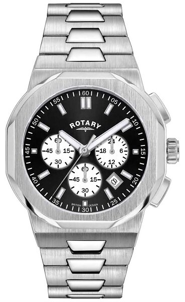Rotary GB05450/65 Men's Regent Black Chronograph Dia ...