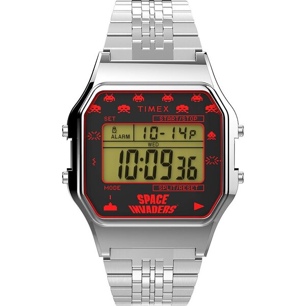 Timex TW2V30000 80 Space Invaders Digital Dial Silve ...