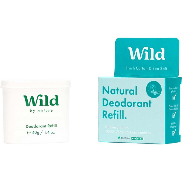 Wild Fresh Natural Salt Cotton Deodorant & Sea Refil ...