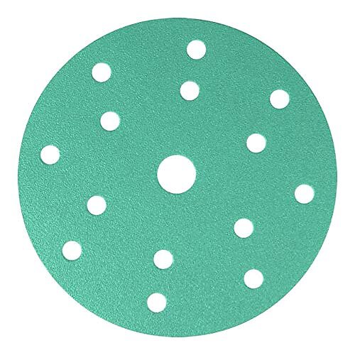 Klingpsor 353141 Schleifscheiben 150mm, 240er Korn, 100 Stück – Filmunterlage, Kletthaftend, Für Farbe, Lack, Spachtel & Komposite