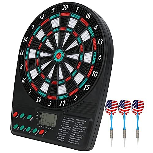 Jeu De Fléchettes électronique Avec Cible LED Et 6 Fléchettes - Écran LCD, Effets Sonores, Pour 6 Joueurs
