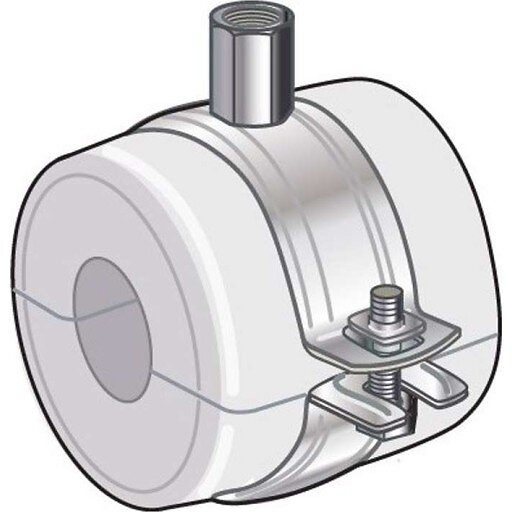 Beck Scanclamp rörklämma med rörskål för vatten och värme M8/M10 Ø50/40 ...