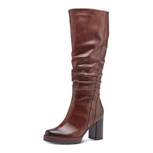 Marco Tozzi Lange laarzen voor dames 2-25601-43, cognac, 41 EU