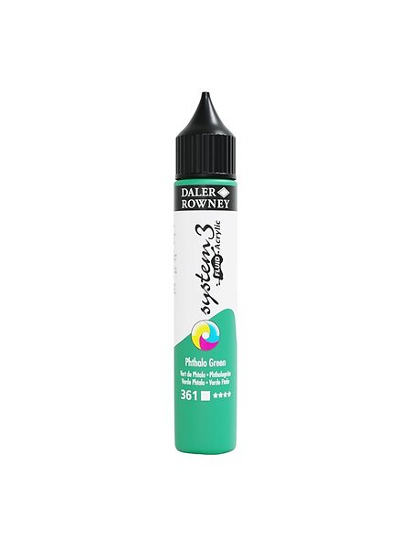 Daler-Rowney System 3 Acrylic Paint in Phthalo Blue - 500ml Bottle