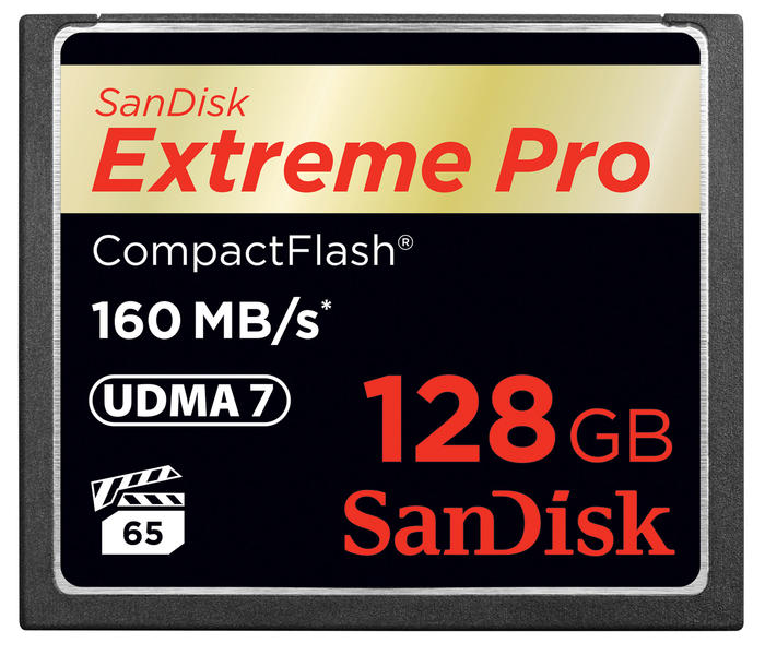 SanDisk Extreme Pro Compact Flash 160Mo/s 128Go