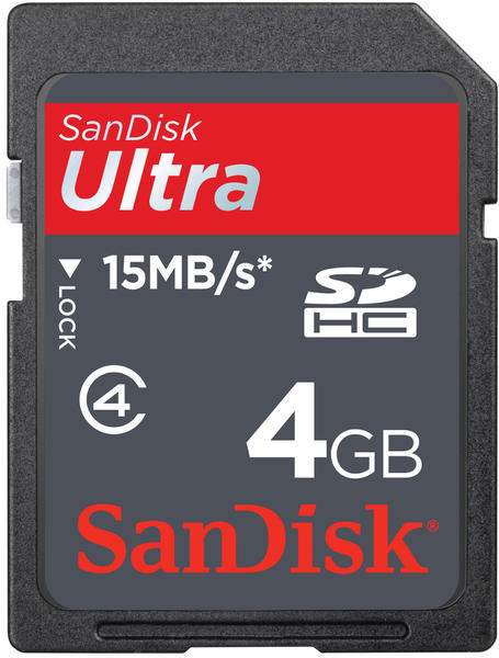 SanDisk Ultra SDHC Class 4 15MB/s 4GB