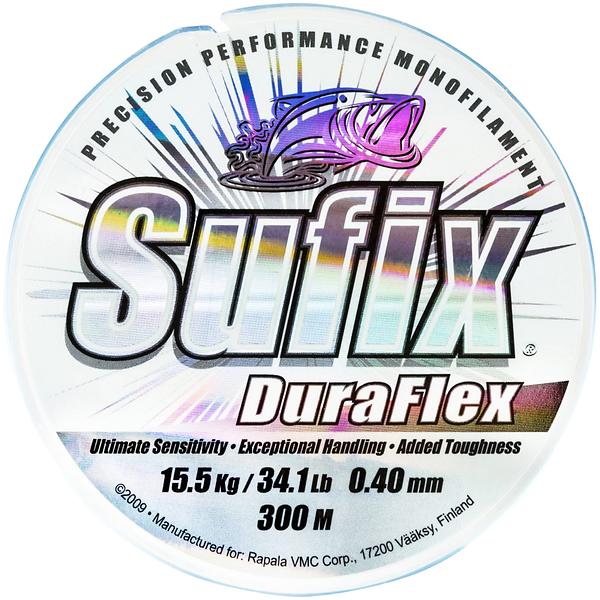 DURAFLEX 300M Clear 30 – Fil Pêche 300 Mètres Diamètre 30/100 Résistance 9,7 Kg