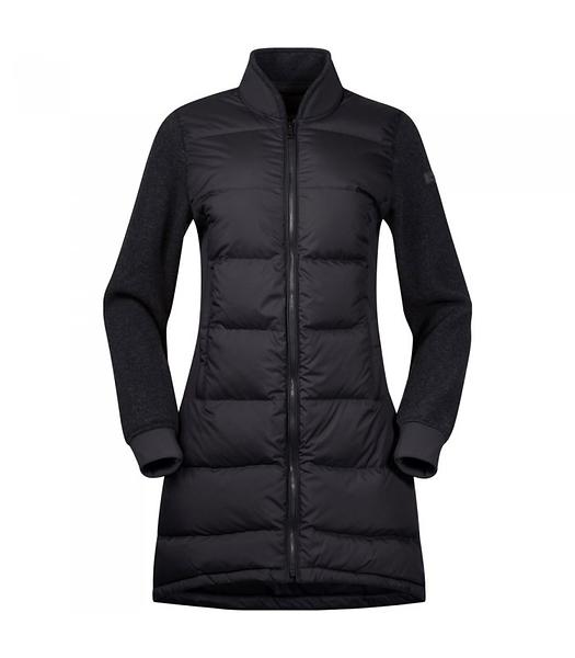 Best pris på Bergans Oslo Down Hybrid Long Jacket (Dame Bergans Oslo Down Hybrid Long Jacket Dame solid charcoal