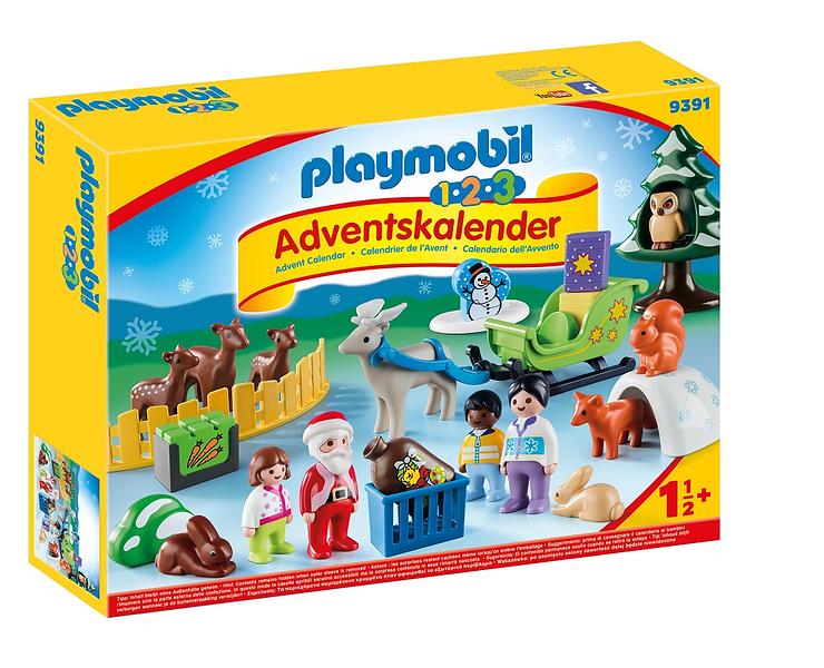 Playmobil 1.2.3 9391 Père Noël et animaux de la forê ...