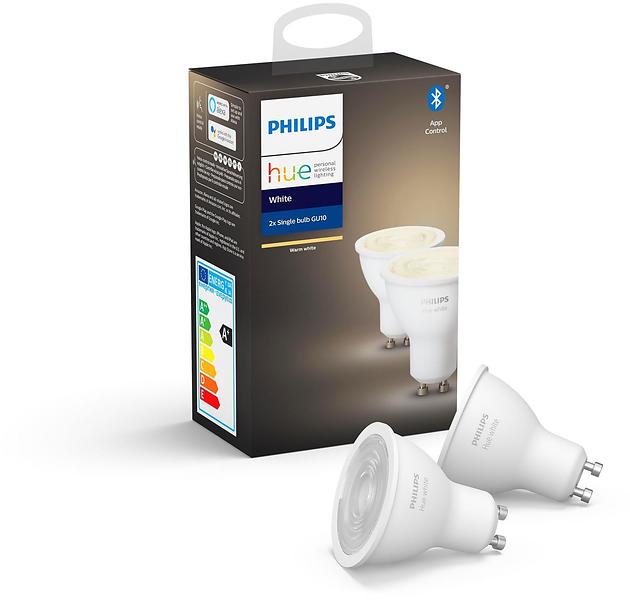 Philips Hue White LED GU10 2700K 400lm 5,2W 2-pack