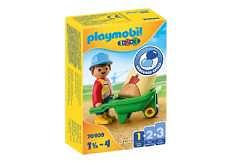 Playmobil 1.2.3 70409 Construction Worker with Wheel ...