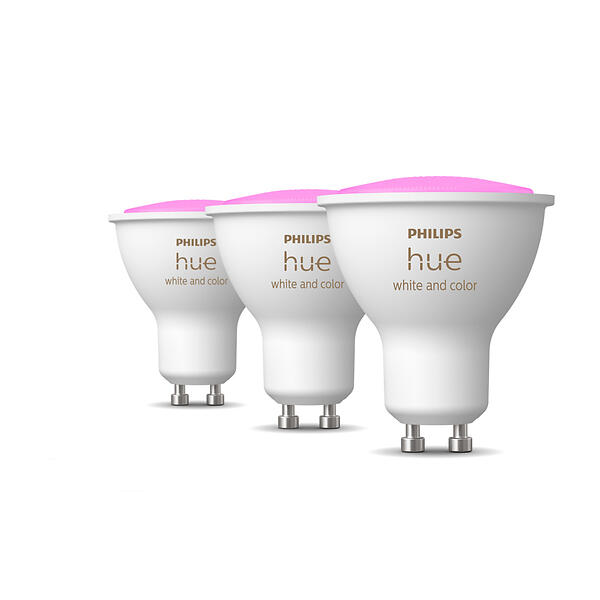 Philips Hue Bluetooth 4,3W GU10 White and Color Ambiance 3-pack