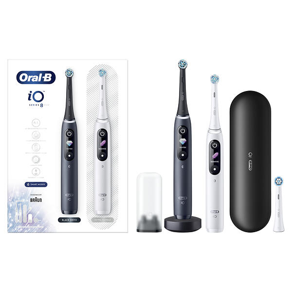 Oral-B iO Series 8S Duo Pack with extra toothbrush head