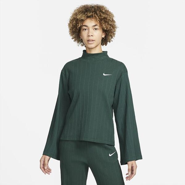 Nike Sportswear Ribbed Jersey Long-Sleeve Top (Dam)