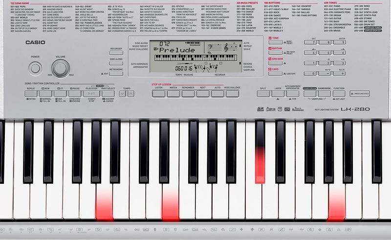 Best pris på Casio Key Lighting LK 280 Keyboard Sammenlign Casio LK 280, Keyboard med Mikrofon GP Musikk